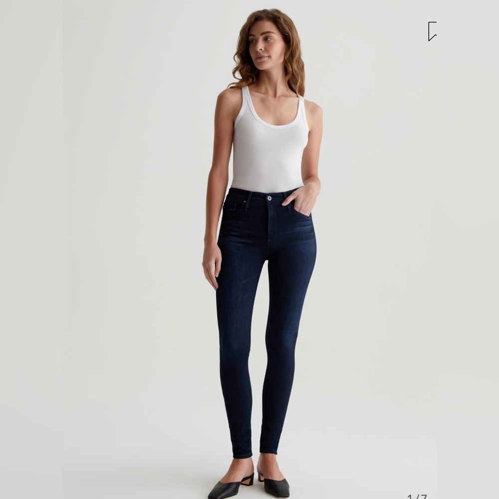 AG Adriano Goldschmied Farrah High Waist Skinny Jeans in Brooks Dark Wash